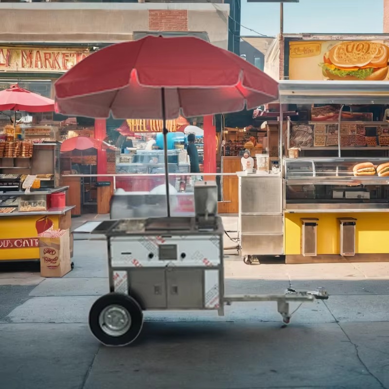Kompakt Mobil Atıştırmalık Yiy - Hot Dog Vending Cart incelemesi ve fiyatı