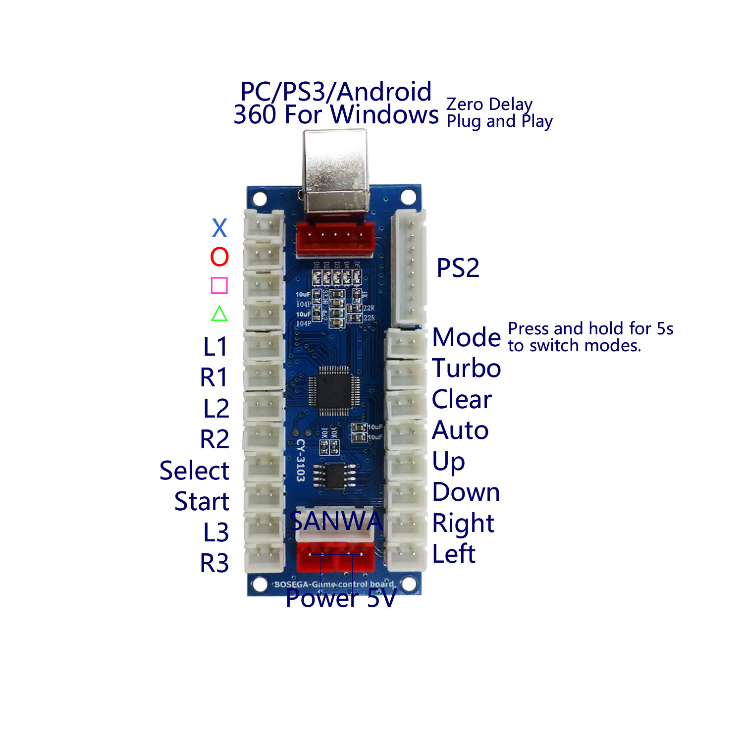 SJ@JX Arcade Kontrol Cihazı Sı - Arcade Button Pcb incelemesi ve fiyatı
