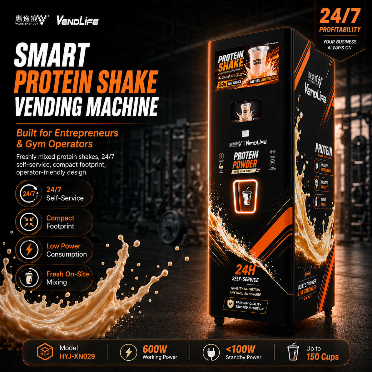 Spor Salonu Protein Tozu Otoma - Popcorn Vending Machine incelemesi ve fiyatı