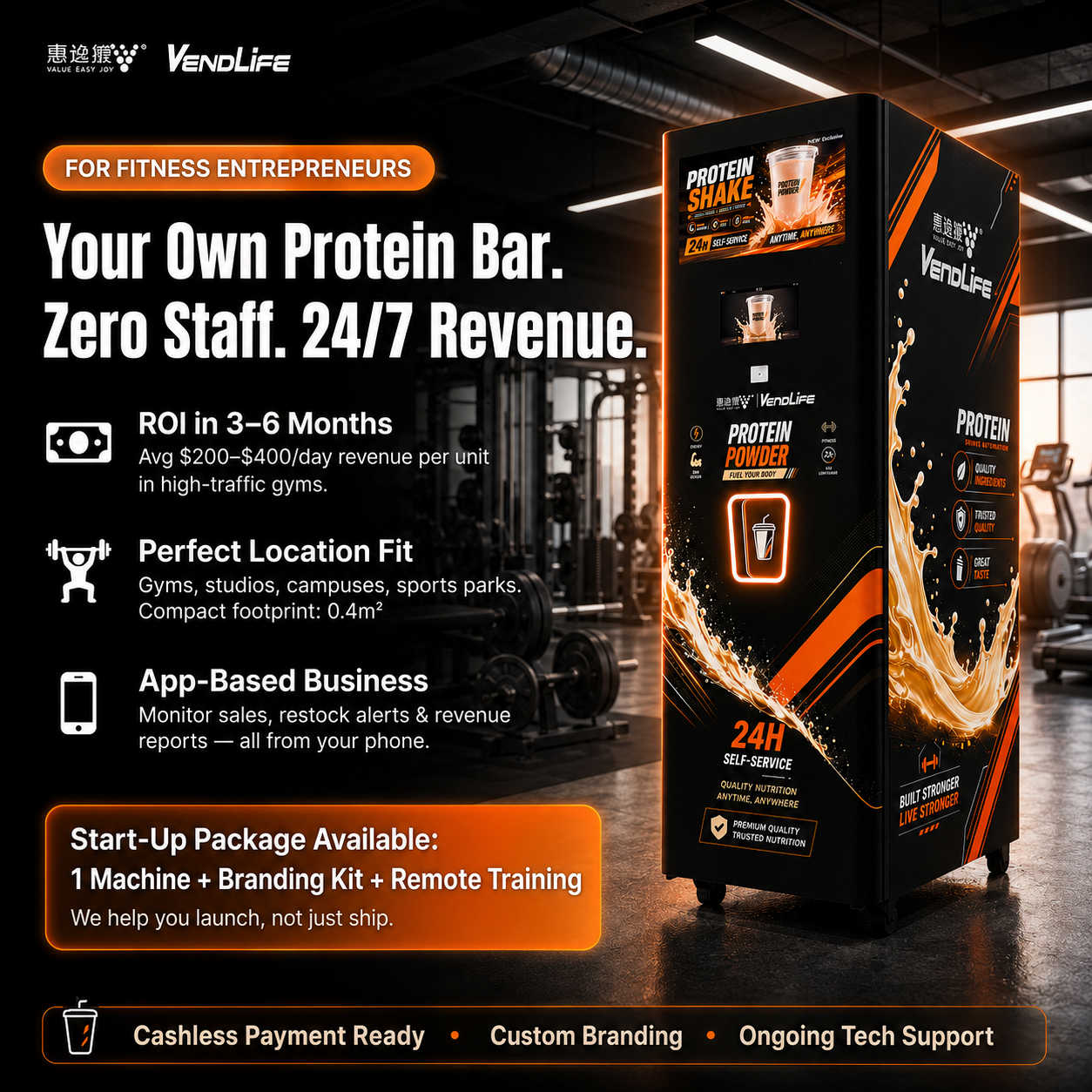 Spor Salonu Protein Tozu Otoma - Popcorn Vending Machine incelemesi ve fiyatı